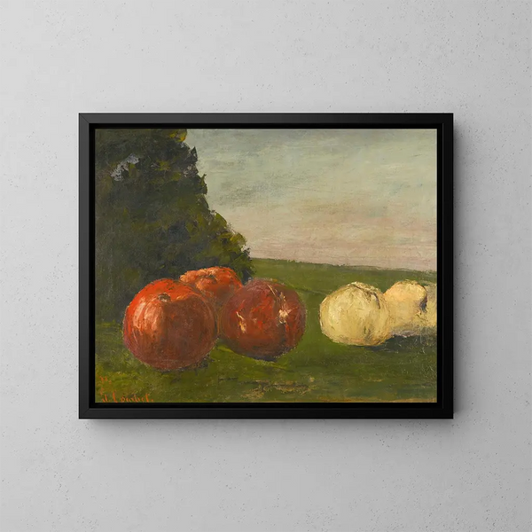 martwa natura - Gustave Courbet — oprawiony obraz na ścianie