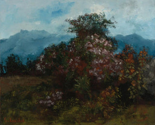 pejzaż z kwitnącym masywem - Gustave Courbet — widok dzieła