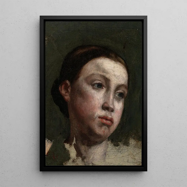 Portret młodej kobiety - Gustave Courbet — oprawiony obraz na ścianie