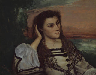 Rêverie, portret Gabrielle Borreau - Gustave Courbet — widok dzieła