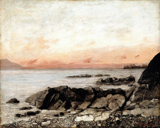 Zachód słońca w Vevey, Szwajcaria - Gustave Courbet — widok dzieła