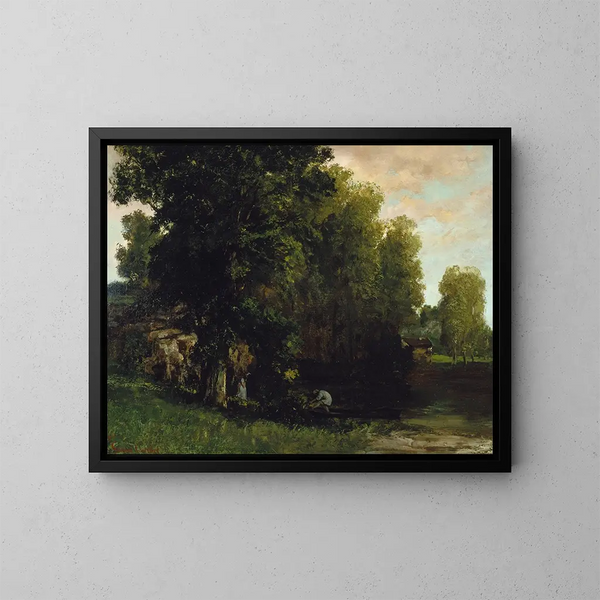 Le Bord de la piscine - Gustave Courbet — oprawiony obraz na ścianie