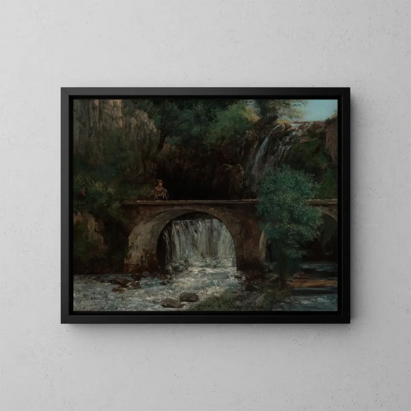 Le Grand Pont - Gustave Courbet — oprawiony obraz na ścianie