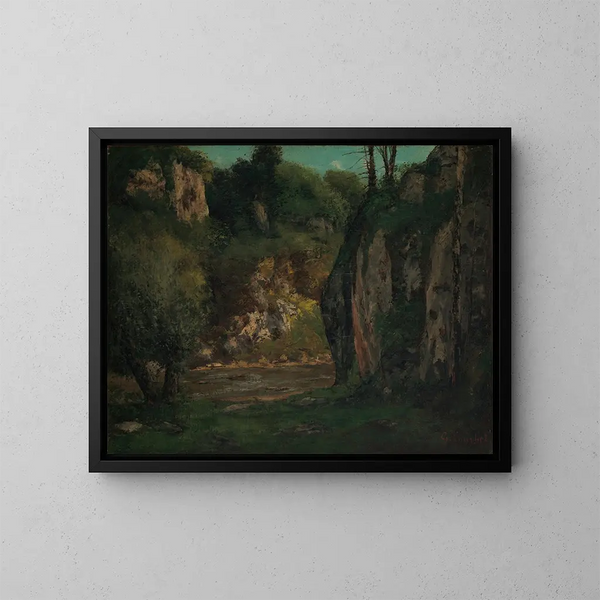 Ukryty strumień - Gustave Courbet — oprawiony obraz na ścianie