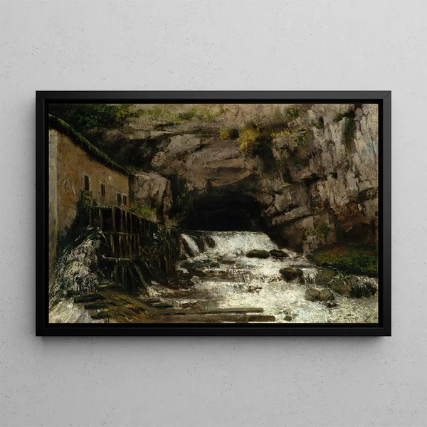 La source de la Loue - Gustave Courbet — oprawiony obraz na ścianie