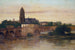 Widok na Frankfurt z mostem Starym z Sachsenhausen - Gustave Courbet — widok dzieła
