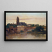 Widok na Frankfurt z mostem Starym z Sachsenhausen - Gustave Courbet — oprawiony obraz na ścianie