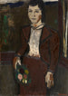 Dziewczyna z bukietem - Gustave De Smet — widok dzieła