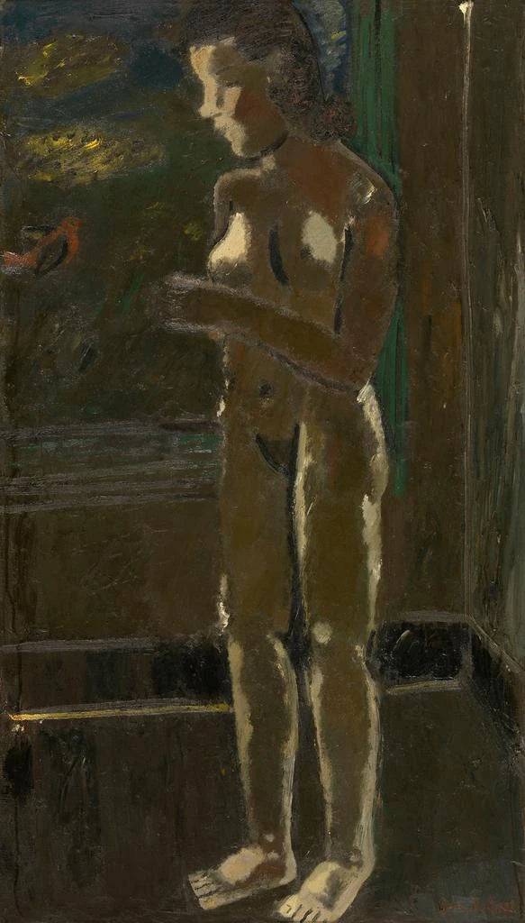Nu stojący - Gustave De Smet — oprawiony obraz na ścianie