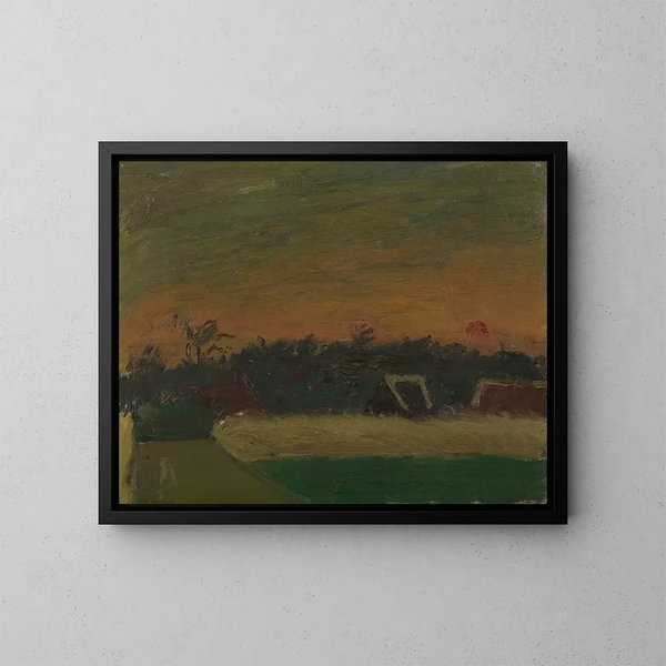 Zachód słońca - Gustave De Smet — oprawiony obraz na ścianie