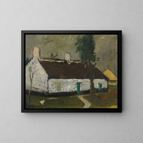 Ferme blanche - Gustave De Smet — oprawiony obraz na ścianie