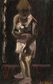 Biała koszula na czarnym tle - Gustave De Smet — widok dzieła