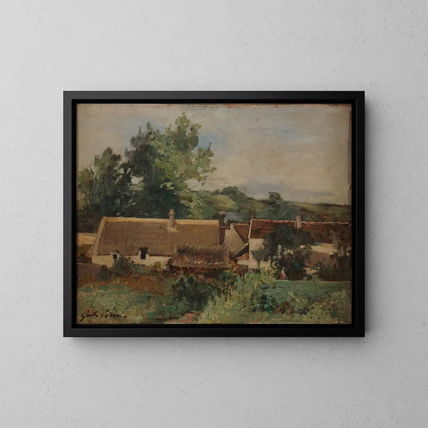 Wieś - Gustave Henri Colin — oprawiony obraz na ścianie