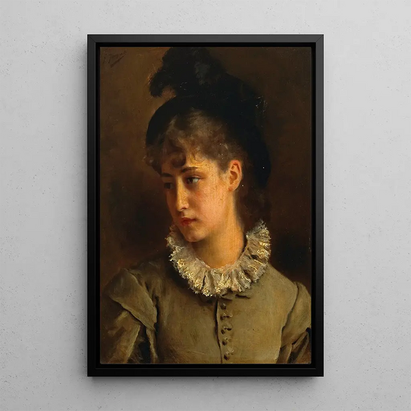Uroczysta piękność - Gustave Jean Jacquet — oprawiony obraz na ścianie
