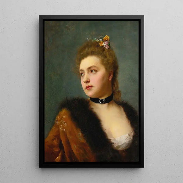 Parisienne - Gustave Jean Jacquet — oprawiony obraz na ścianie