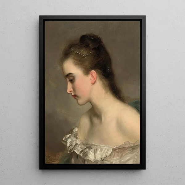 La débutante - Gustave Jean Jacquet — oprawiony obraz na ścianie