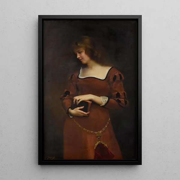 Melancholijna myśl - Gustave Jean Jacquet — oprawiony obraz na ścianie