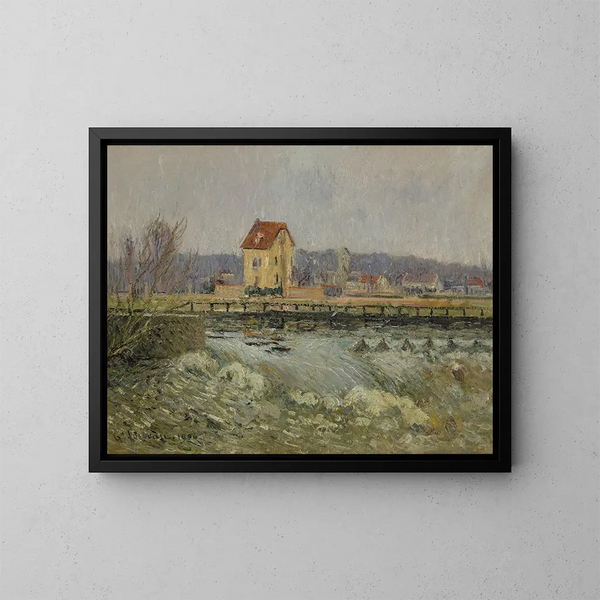 Zapora Pontoise - Gustave Loiseau — oprawiony obraz na ścianie