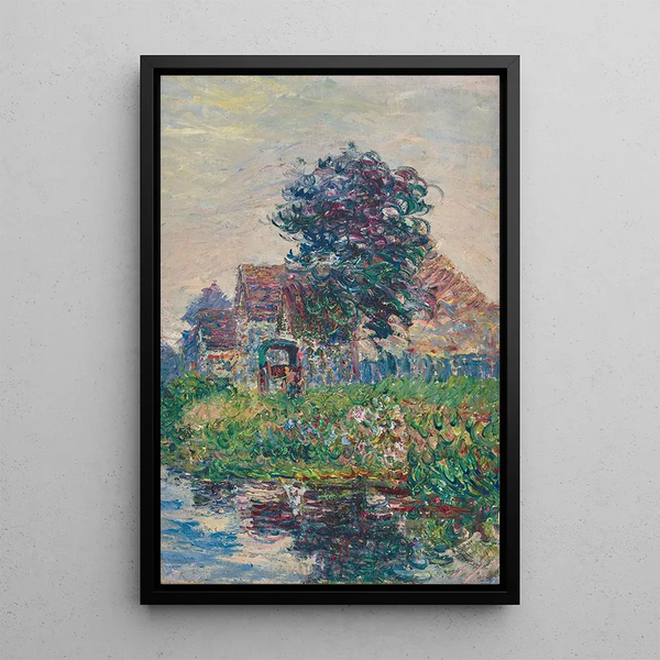 Brzeg rzeki - Gustave Loiseau — oprawiony obraz na ścianie