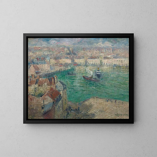 Dieppe - Gustave Loiseau — oprawiony obraz na ścianie