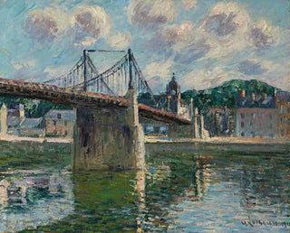 Gustave Loiseau - Le Pont Suspendu Delbeuf.webp
