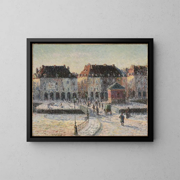Most rybacki w Dieppe - Gustave Loiseau — oprawiony obraz na ścianie