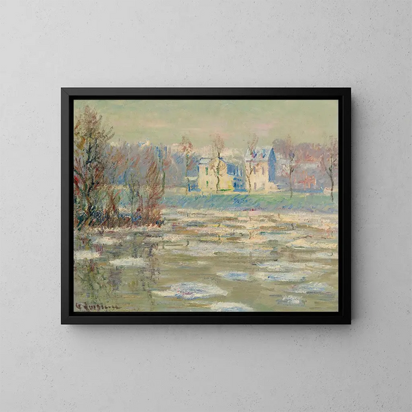 Loise en hiver - Gustave Loiseau — oprawiony obraz na ścianie
