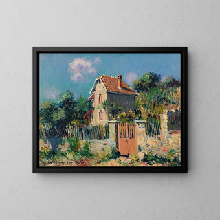 Maison La Grille Rose, okolice Pontoise - Gustave Loiseau — oprawiony obraz na ścianie