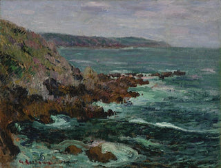 Skały nadmorskie w Bretanii - Gustave Loiseau — widok dzieła