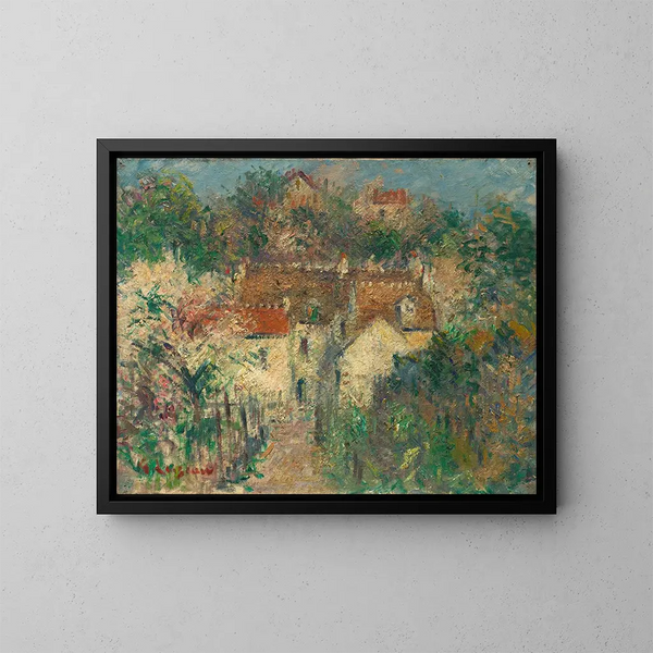 Widok na wioskę - Gustave Loiseau — oprawiony obraz na ścianie