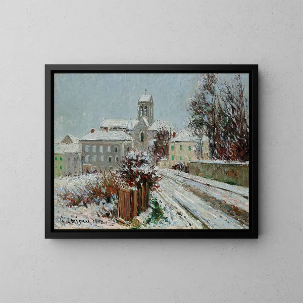 La neige à Auvers-sur-Oise - Gustave Loiseau — oprawiony obraz na ścianie