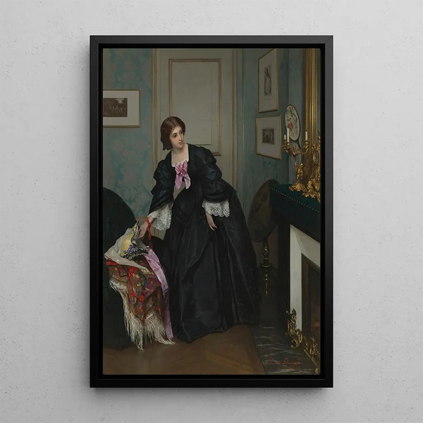 Patrz na zegar - Gustave Léonard de Jonghe — oprawiony obraz na ścianie