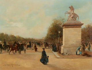 Gustave Maincent - The Champs lyses With The Tuileries And The Arc De Triumphe In The Distance.webp