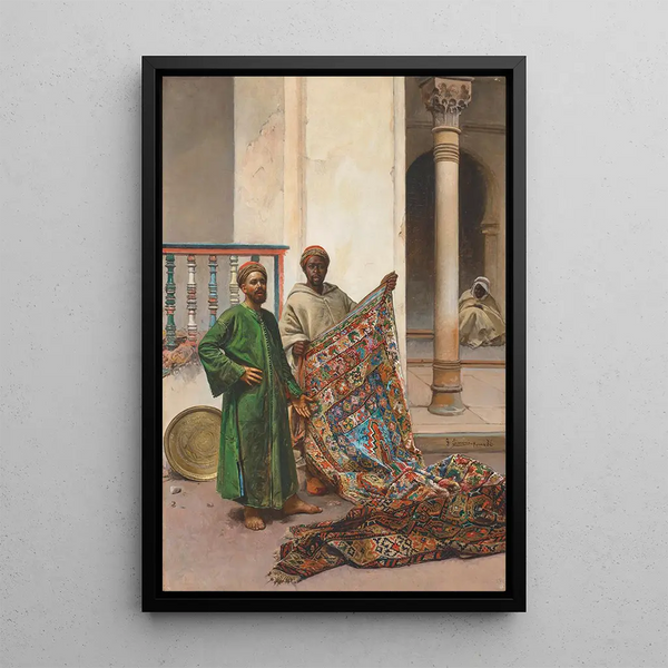 Le Marchand de tapis - Gustavo Simoni — oprawiony obraz na ścianie