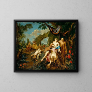 Bacchus i Ariadna - Gustavus Hesselius — oprawiony obraz na ścianie