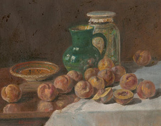 Dziewczyna z różami - Gustav Adolf Obendorf — widok dzieła