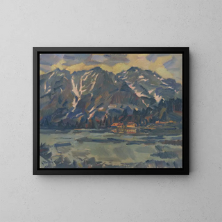 Jezioro Popradské Pleso - Gustav Mahler — oprawiony obraz na ścianie