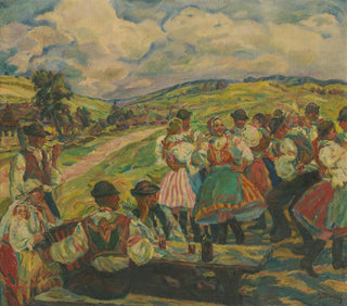 Tańcząca wiejska scena - Gustav Mahler — widok dzieła