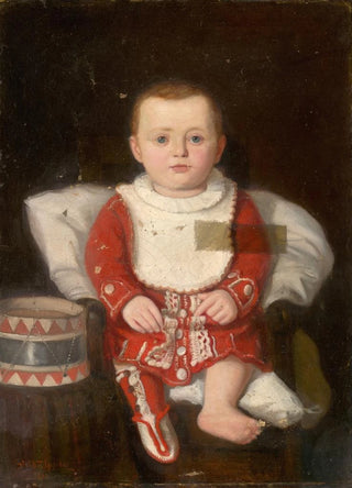 Gyula Stetka - Portrait of a Child with a Drum.webp