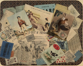 H Steltzlen - Trompe lil of a watercolour a lotery ticket and of prints.webp