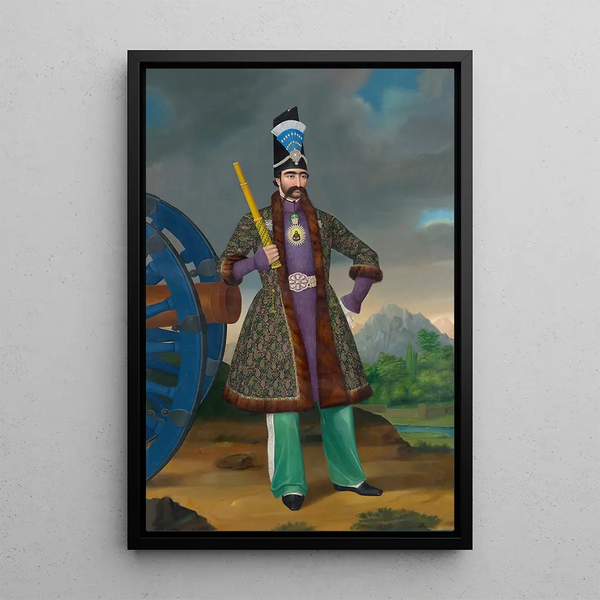 Le Chah de Perse Naser al-Din Shah - Hakob Hovnatanjan — oprawiony obraz na ścianie