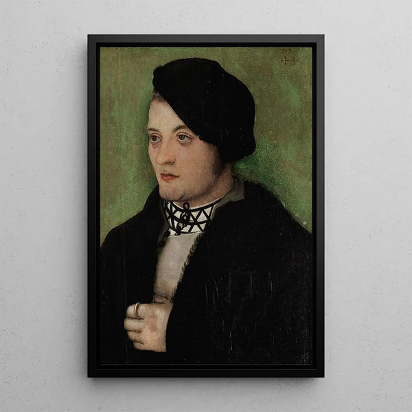 Portret młodego mężczyzny - Hans Baldung — oprawiony obraz na ścianie