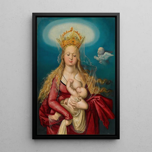 La Vierge en Reine du Ciel allaitant l'Enfant Jésus - Hans Baldung — oprawiony obraz na ścianie