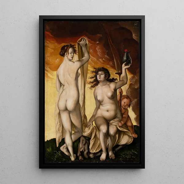 Dwie czarownice - Hans Baldung — oprawiony obraz na ścianie