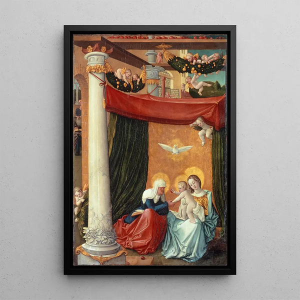 Matka Boska z Dzieciątkiem i Świętą Anną - Hans Baldung — oprawiony obraz na ścianie