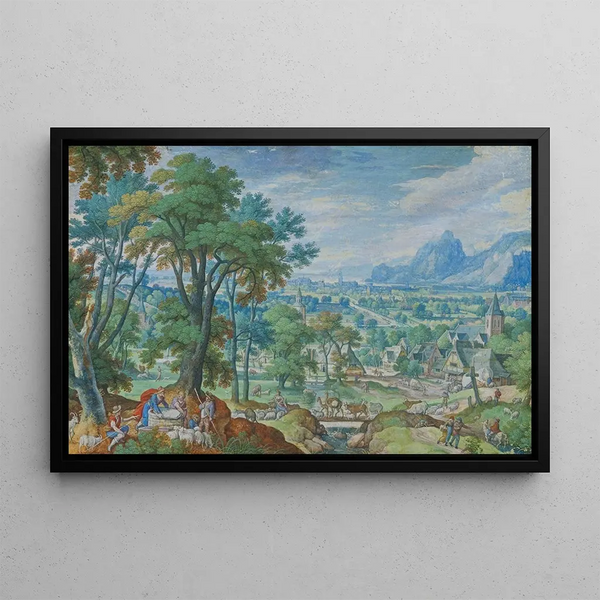 Hans Bol - Landscape with Jacob at the Well.webp