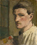 Autoportret z paletą - Hans Brühlmann — widok dzieła