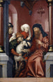 Joachim i Anna wybierający jagnię do ofiary - Hans Fries — widok dzieła