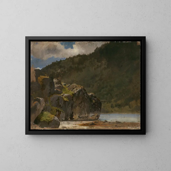 Kvamsy w Sognefjord - Hans Gude — oprawiony obraz na ścianie