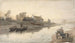 Embouchure de la rivière à Brodick, Arran, Écosse - Hans Gude — widok dzieła